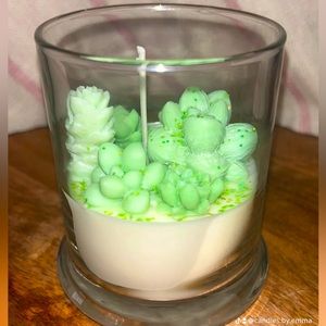 The color is green and white